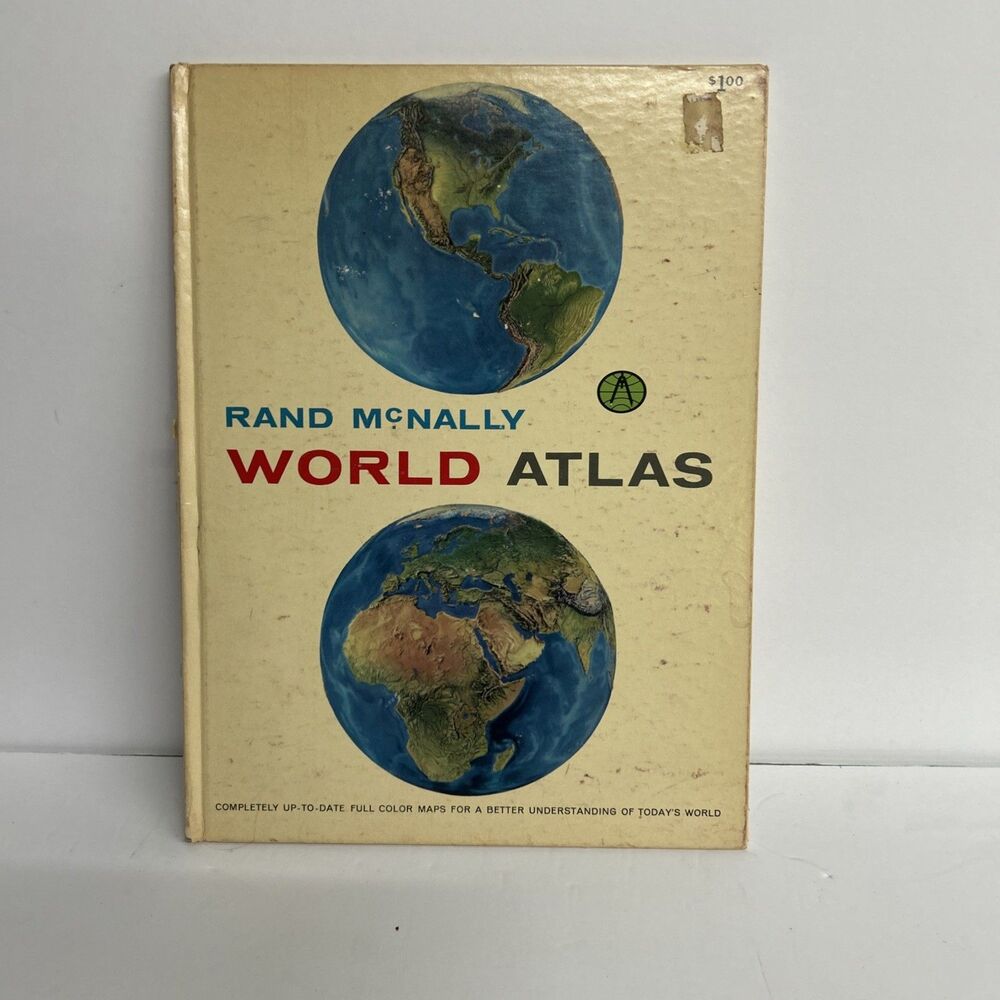 Vintage 1964 Rand McNally World Atlas